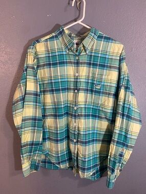 Cruel Girl Yellow & Teal Plaid Button-Down Shirt
